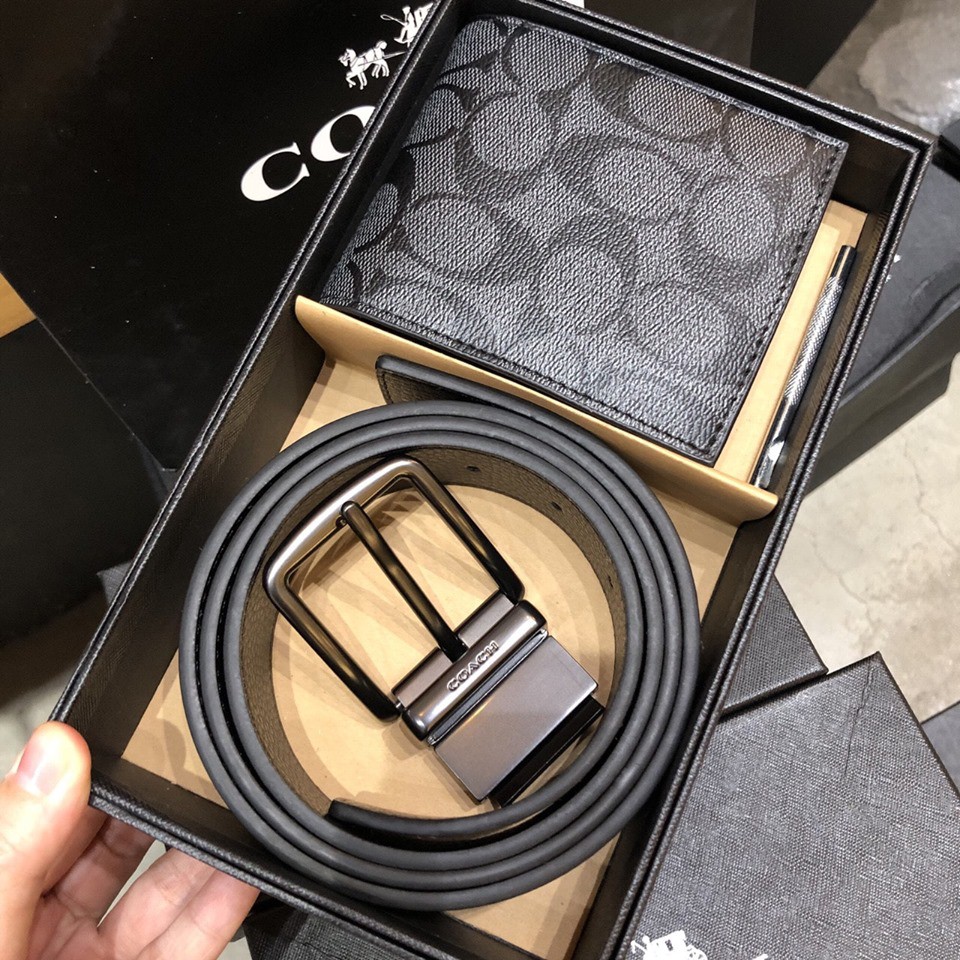 SET THẮT LƯNG COACH KÈM VÍ 2 TRONG 1