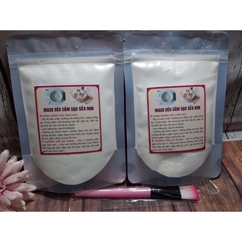 100gr mặt nạ mask cám gạo sữa non