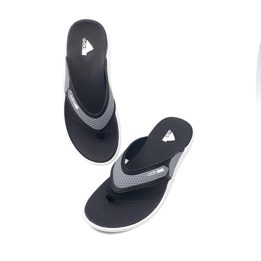Dép nam xỏ ngón bàm sàn quai cao su dẻo Kiểu dáng thể thao K097 màu Đen trắng