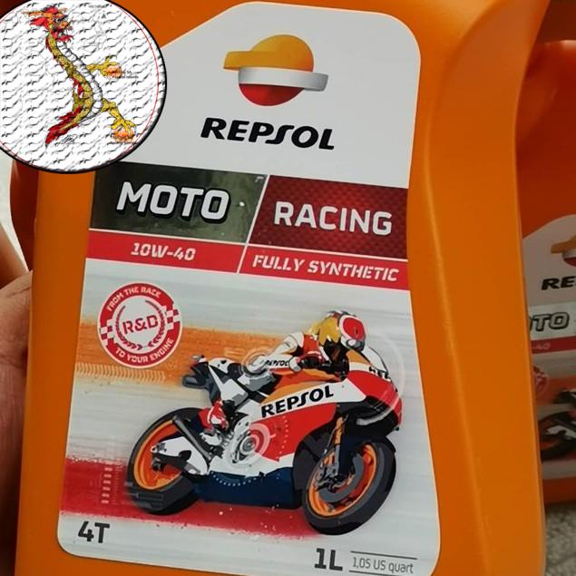 [Giá hủy diệt] Nhớt Repsol Racing 10W40 4T Fully Synthetic 1 Lít, nhớt repsol racing 10W40 tổng hợp 100% nhớt xe đua