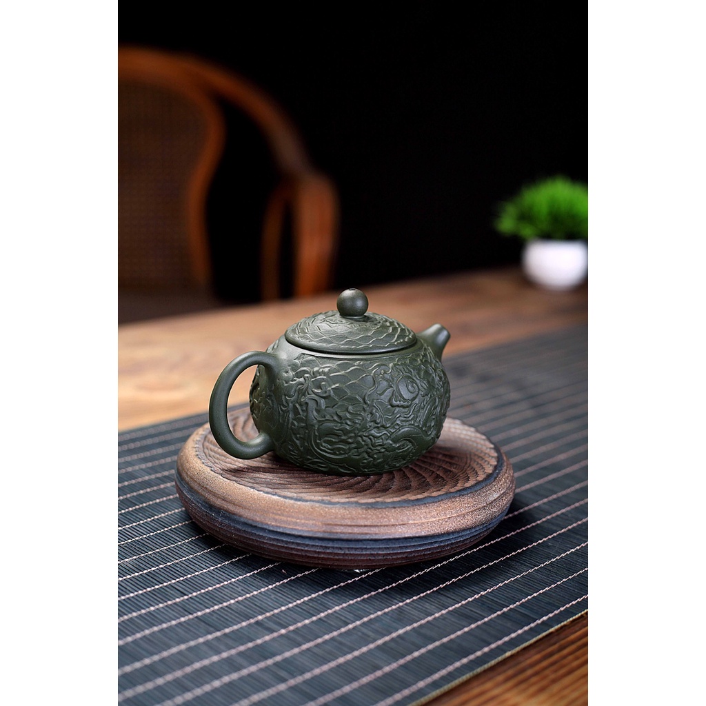 Ấm Tử Sa Nghi Hưng Tây Thi Long Tường 230 ml (Lục Nê Dân Quốc)