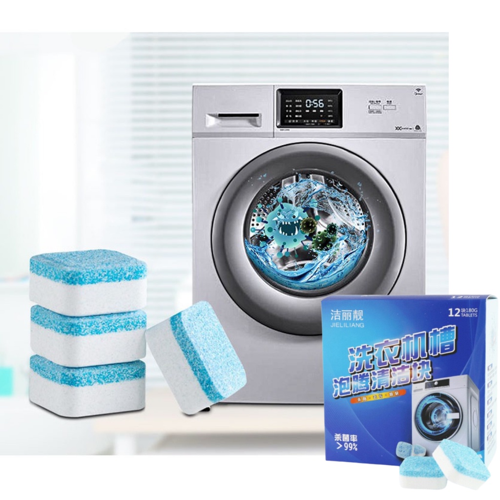 Viên tẩy vệ sinh máy giặt chất lượng cao - Làm sạch bóng lồng máy giặt khử mùi hôi