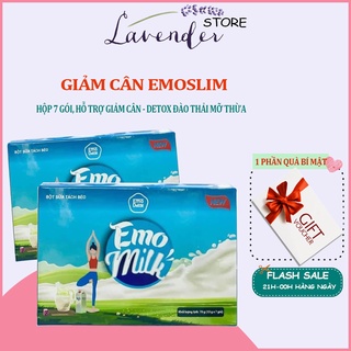 Giảm Cân Emoslim Chính hãng giảm béo cấp tốc giảm mỡ bụng bột nước ép Vị Sữa Vị Cafe