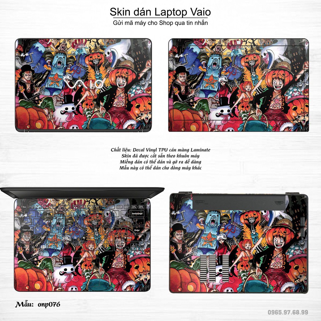 Skin dán Laptop Sony Vaio in hình One Piece _nhiều mẫu 6 (inbox mã máy cho Shop)