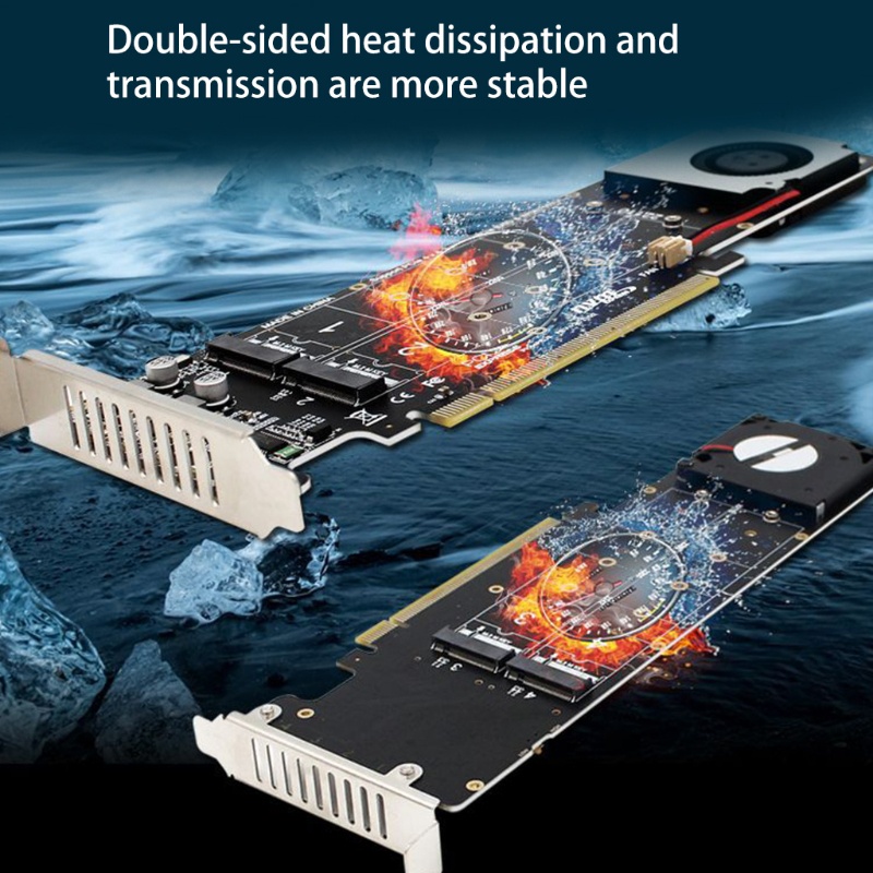 Card Mở Rộng 14000Mb / s NVME Cho M.2 NVME Key Sang PCIE 4.0 X16 RAID 0