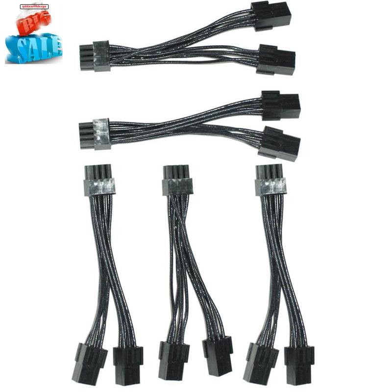 Set 5 cáp chuyển đổi 6 Pin Female sang 8 Pin PCI Express VGA mới