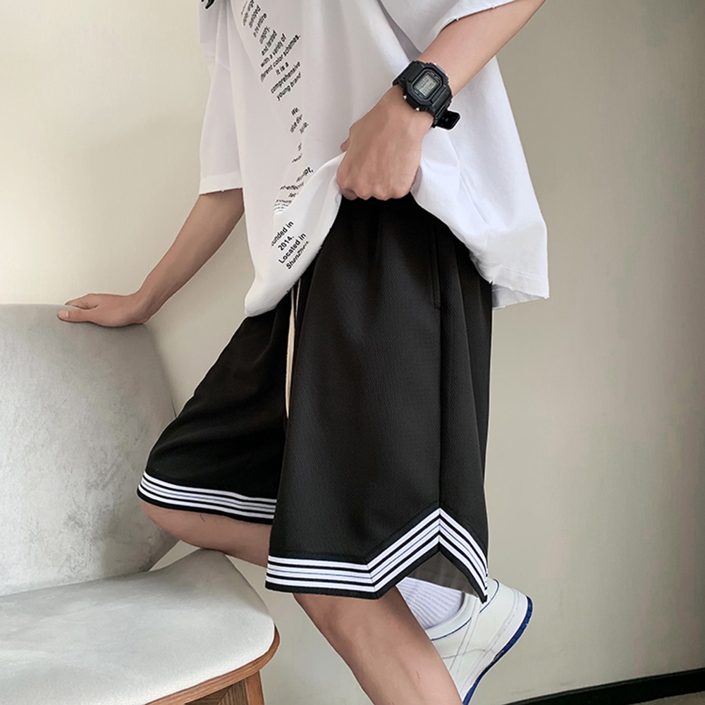 Quần Shorts Nam Phối Sọc Kẻ Nổi Bật Kiểu Dáng Trẻ Trung Năng Động Thời Trang STYLE MARVEN SHORTS NAM 004