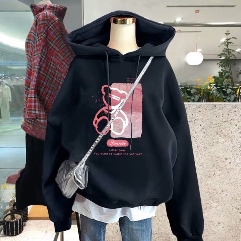 NRVP Áo Hoodie Dáng Rộng Thời Trang Hàn Quốc 2022 Dành Cho Nữ