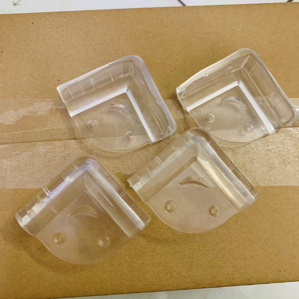 Bộ 4 Miếng Bọc Góc Bàn, Che Cạnh Bàn, Bọc Góc, Tủ, Gường, Nẹp Góc Silicon Trong Suốt Chống Va Đập