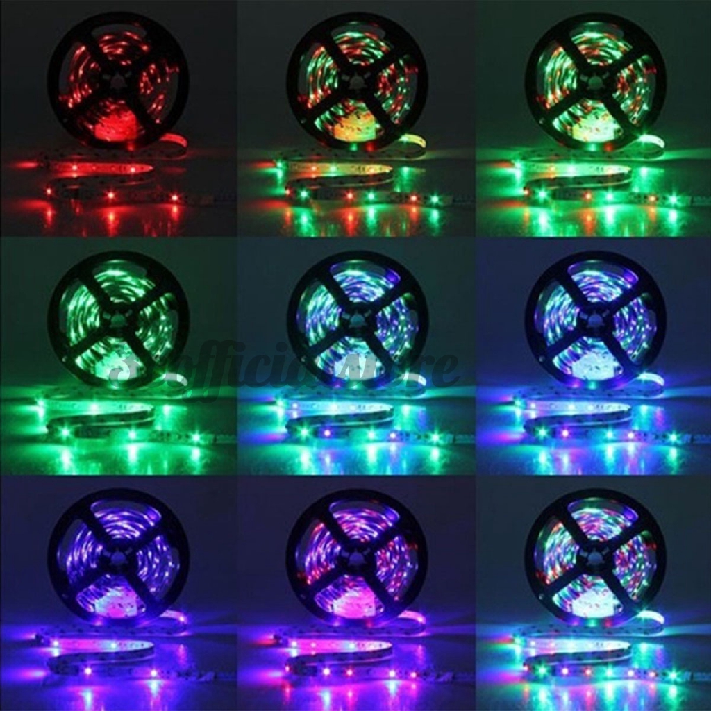 Dây đèn LED 4 / 6 / 8m Smd 3528 Rgb 600 + điều khiển từ xa 44W chất lượng cao