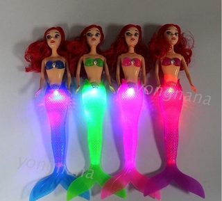 ★TOY♣ Kid Girls Waterproof LED Light Swimming Doll Toy Bath Spa Swimming Pool