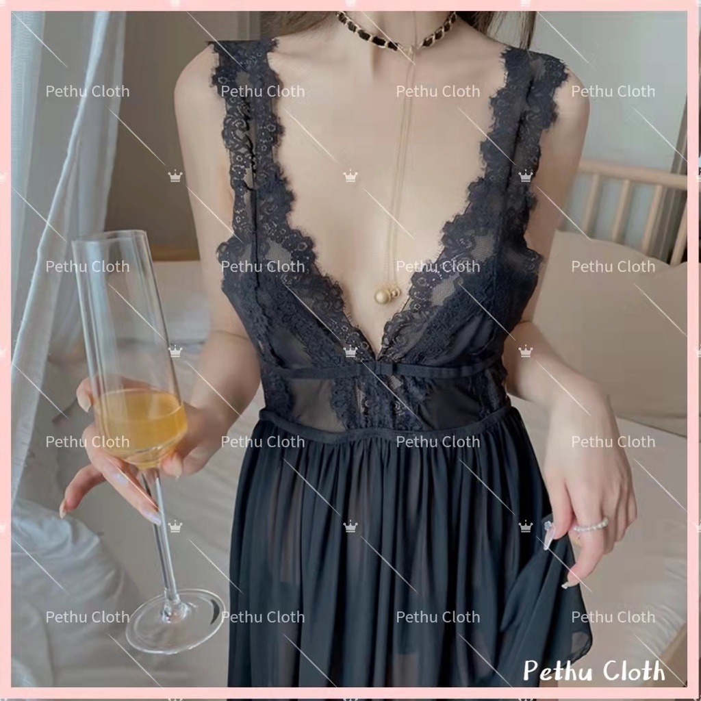 （Q1,HCM)  Có gọng kẽmĐồ ngủ sexy nữ2 dây ren Chất Siêu Mát Dáng Siêu Xinh 40-65kg--001