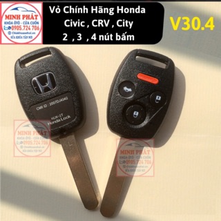 Vỏ chìa khoá xe ô tô Honda Accord, Civic, CRV, City có Phôi chìa V30