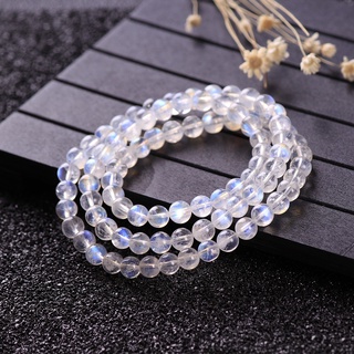 Vòng Tay Đá Mặt Trăng Xanh Tự Nhiên Chất Lượng Cao Hiệu Quả Tốt Màu Xanh Lam Trắng Không Chấm Đen