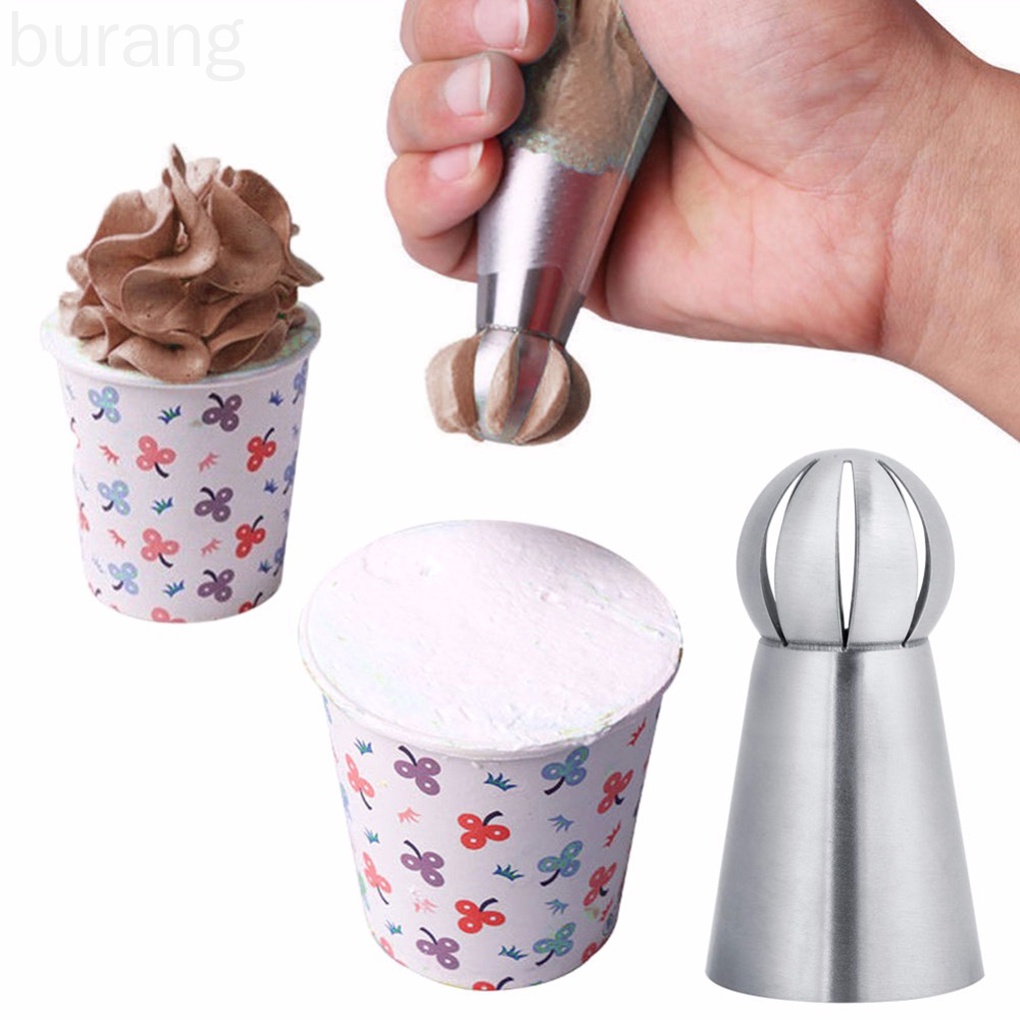 Set 3 đầu bắt bông kem trang trí bánh bằng thép không gỉ tiện dụng
