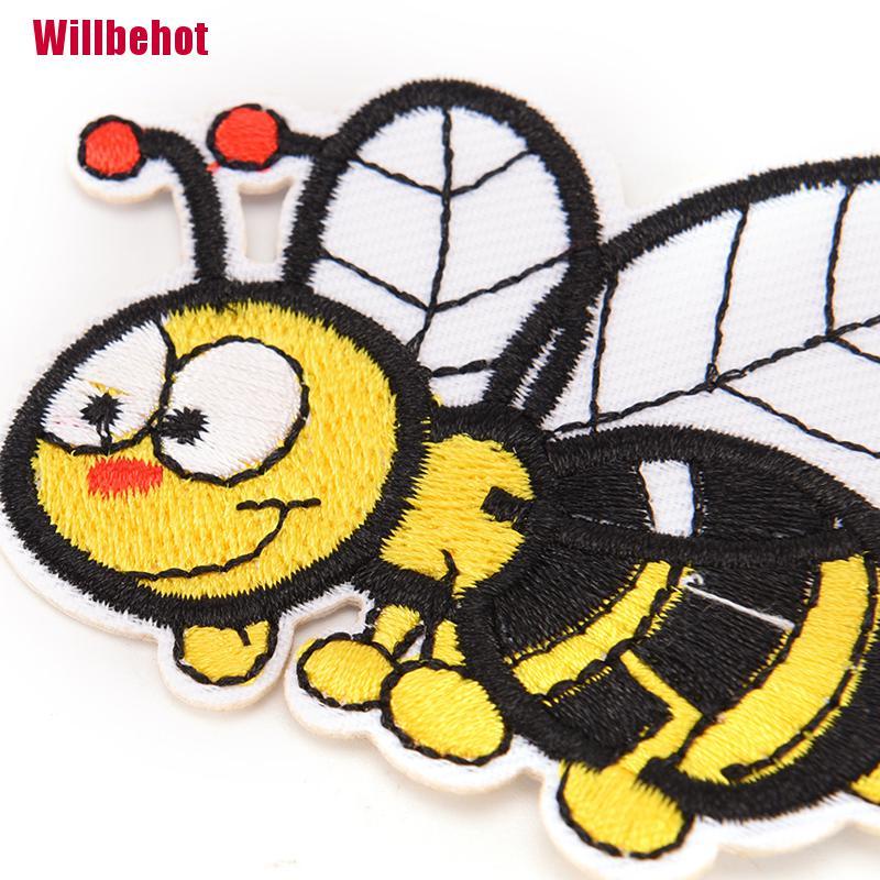 Miếng Vải Thêu Trang Trí Quần Áo Hình Con Ong Xinh Xắn