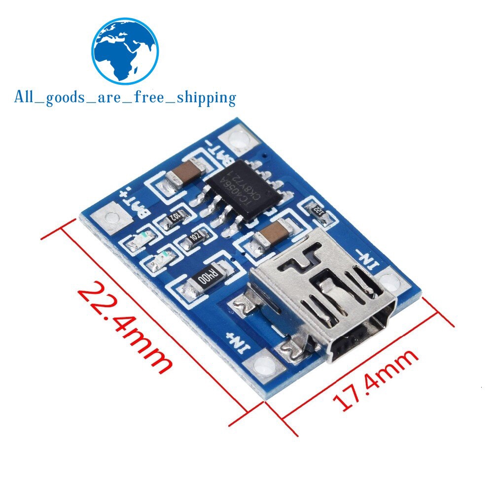 Bộ Mô Đun Sạc Pin Lithium Micro USB 5V 1A 18650 TP4056 Kèm Bo Mạch Khuếch Đại Điện Di Động 600MA SB Và Hộp Pin 18650