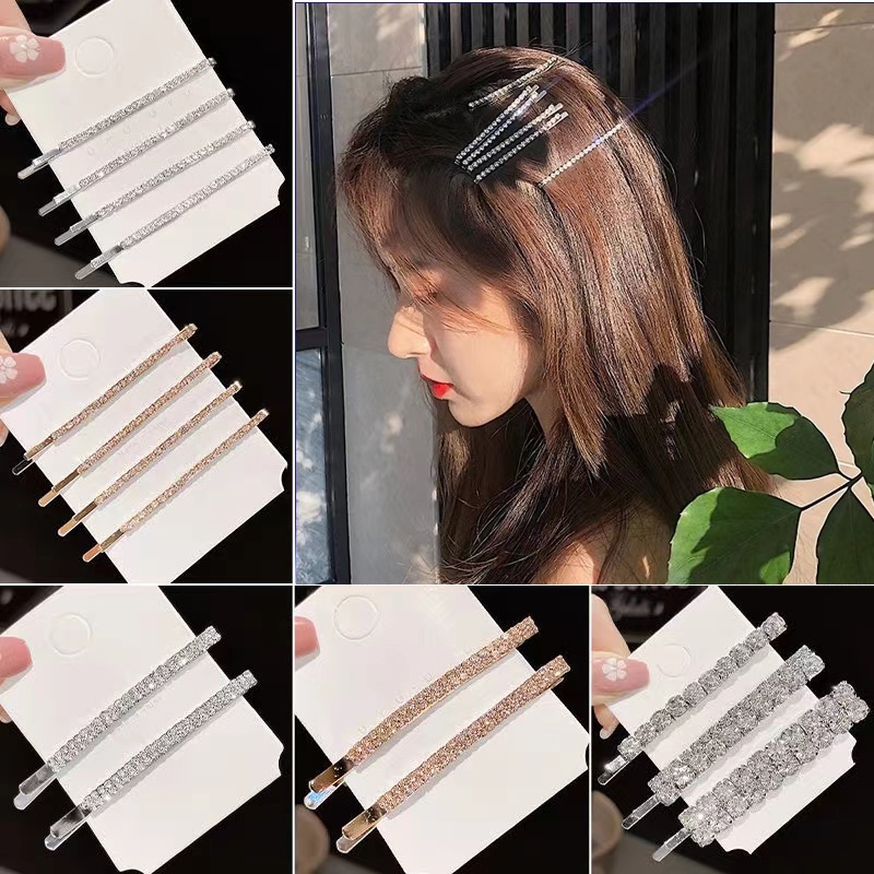 Kẹp Tóc Đính Đá Đơn Giản Thời Trang Hàn Quốc