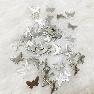 10 Bướm bạc ủi nhiệt hạt đính áo sticker ủi áo thời trang