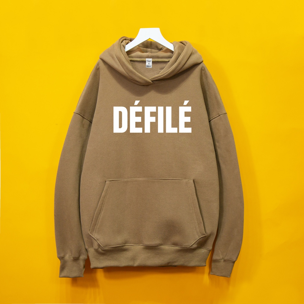 Áo nỉ hoodie DÉFILÉ Hogoto shop, áo nỉ bông cotton unisex nam nữ form rộng oversize chất liệu Cotton