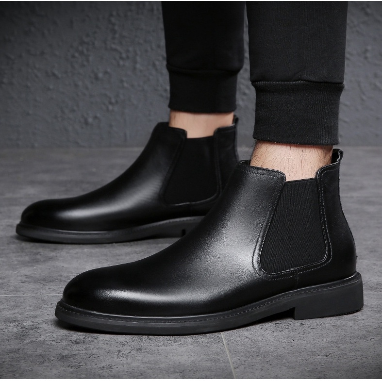 Giày Chelsea Boot Nam Tôn Dáng Classic Hàn Quốc Cổ Lửng Tăng Chiều Cao Đức Linh GDA025