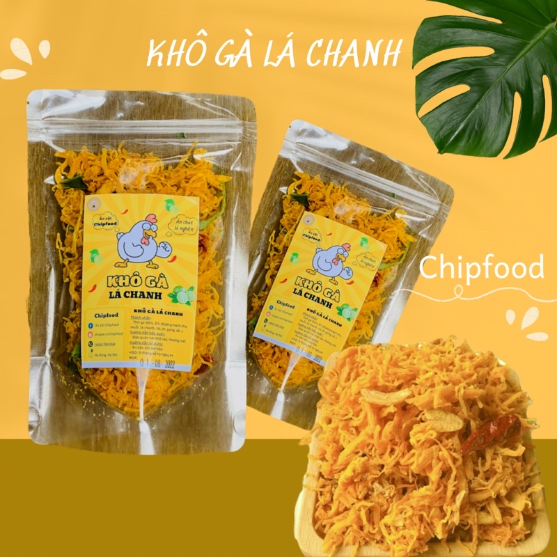 Khô Gà Lá Chanh Túi Zip 100g ChipFood | Loại Ngon Hàng Chất Lượng | Hoàn Trả 100% Nếu Không Như Mô Tả| Ăn Vặt Hà Nội