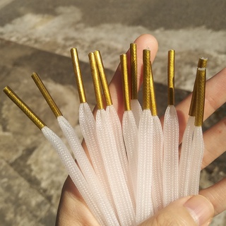 Dây giày bản dẹt aglet gold thay thế sneaker yz Yeezy 350 v2 Family & Friends “Translucent”