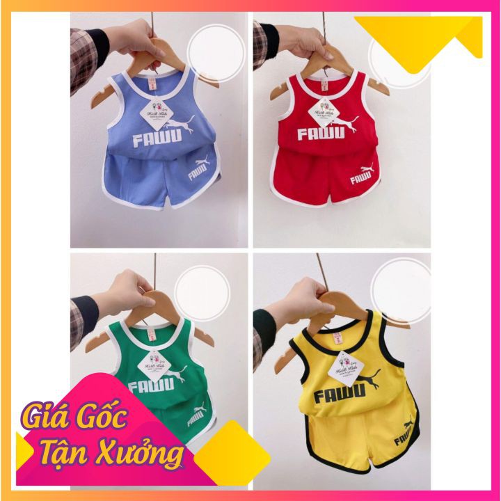Bộ quần áo trẻ em ba lỗ mùa hè tươi mát ,đồ bộ bé trai, bộ quần áo thun cho bé chất cotton