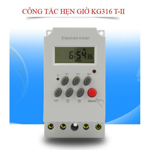 Timer điện tử 17 chương trình công suất lớn KG316T-II 25A/220V - Hàng nhập khẩu công tắc hẹn giờ kg316t ổ cắm hẹn giờ