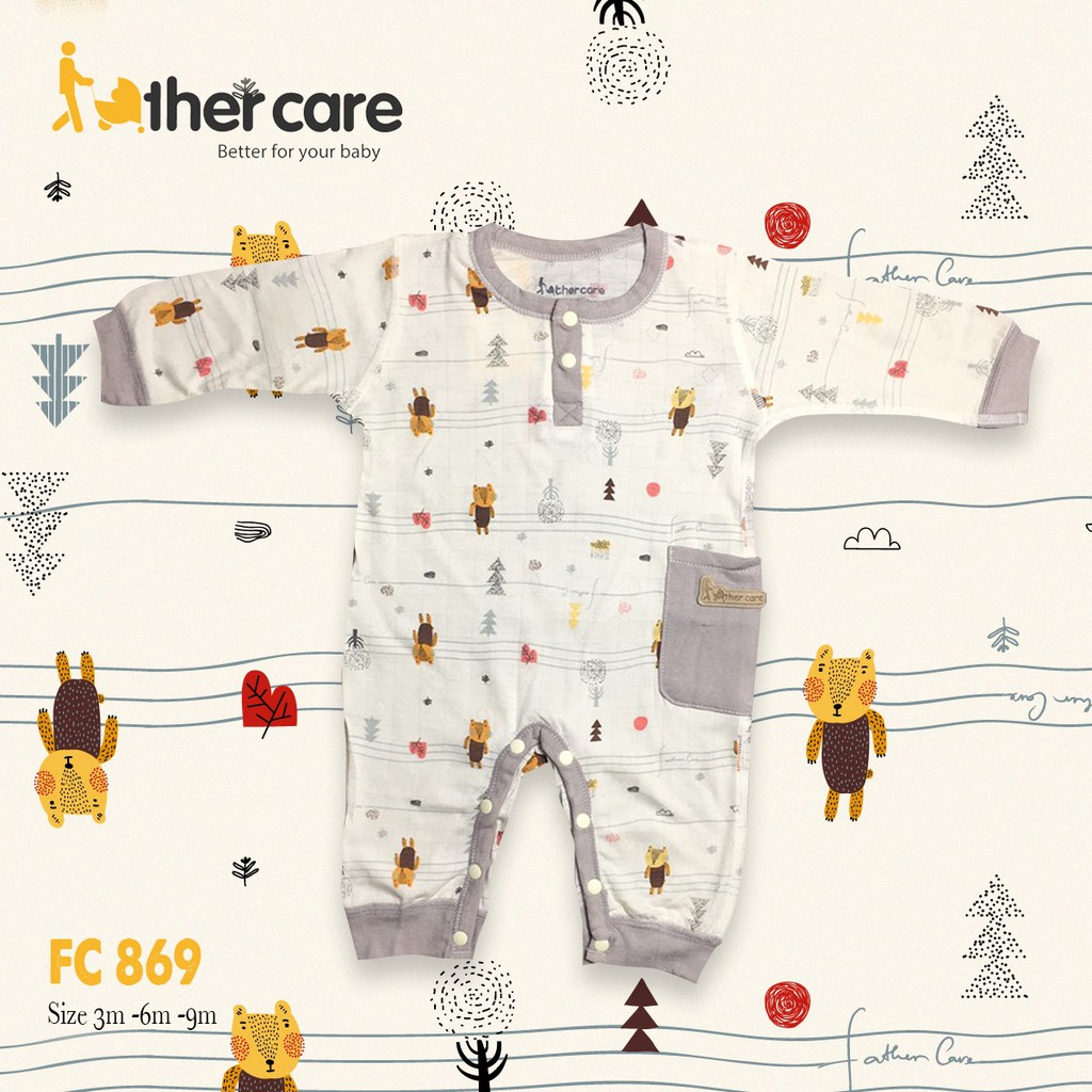 Bộ Body FatherCare Nẹp trụ Dài Tay- Báo  FC869