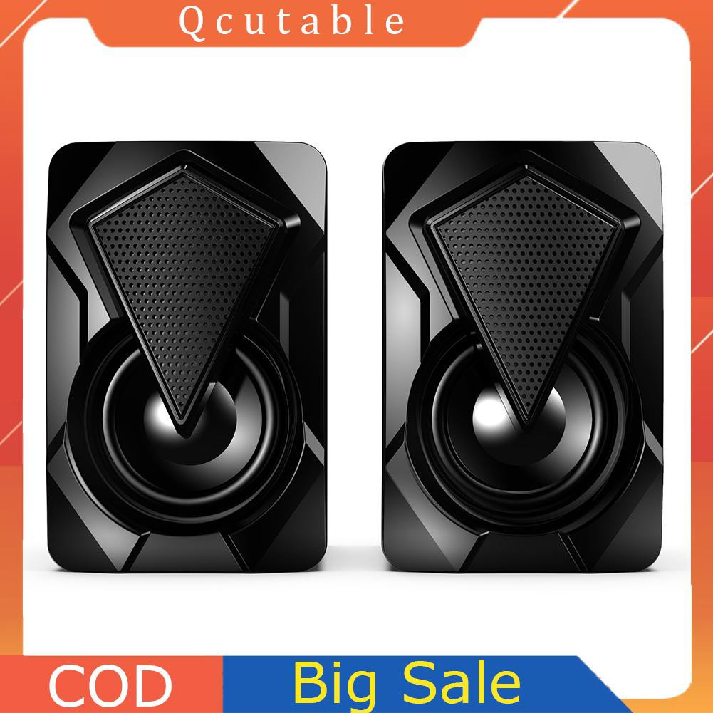 X2 Computer Speakers USB Powered 3Wx2 Bass Speakers with RGB Light for PC