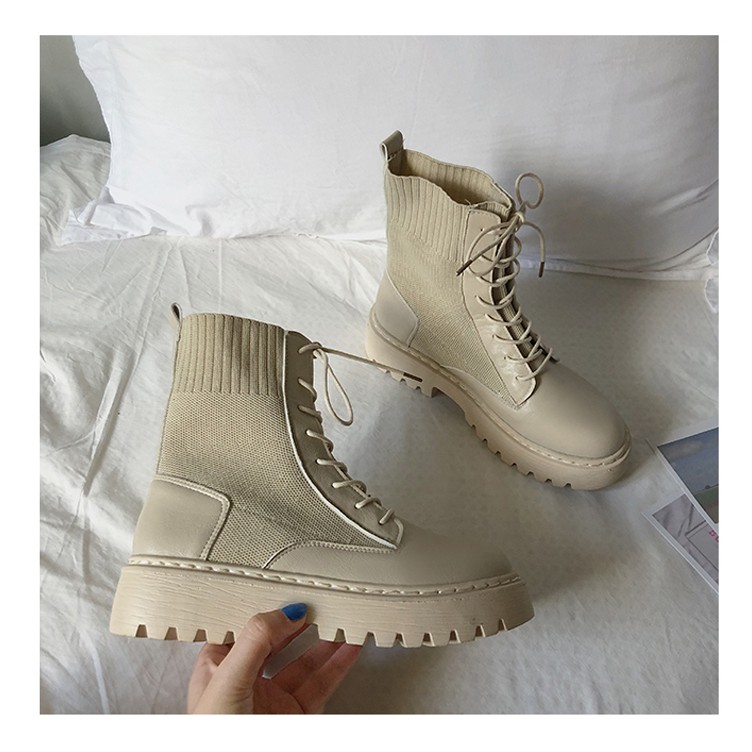 Boots da nữ basic phối chun