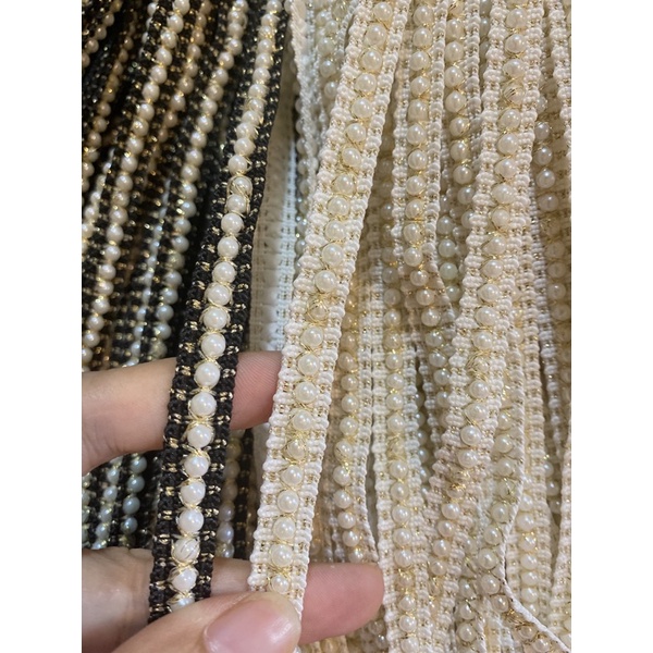 Dây trang trí áo dạ tex + dây tết + hạt