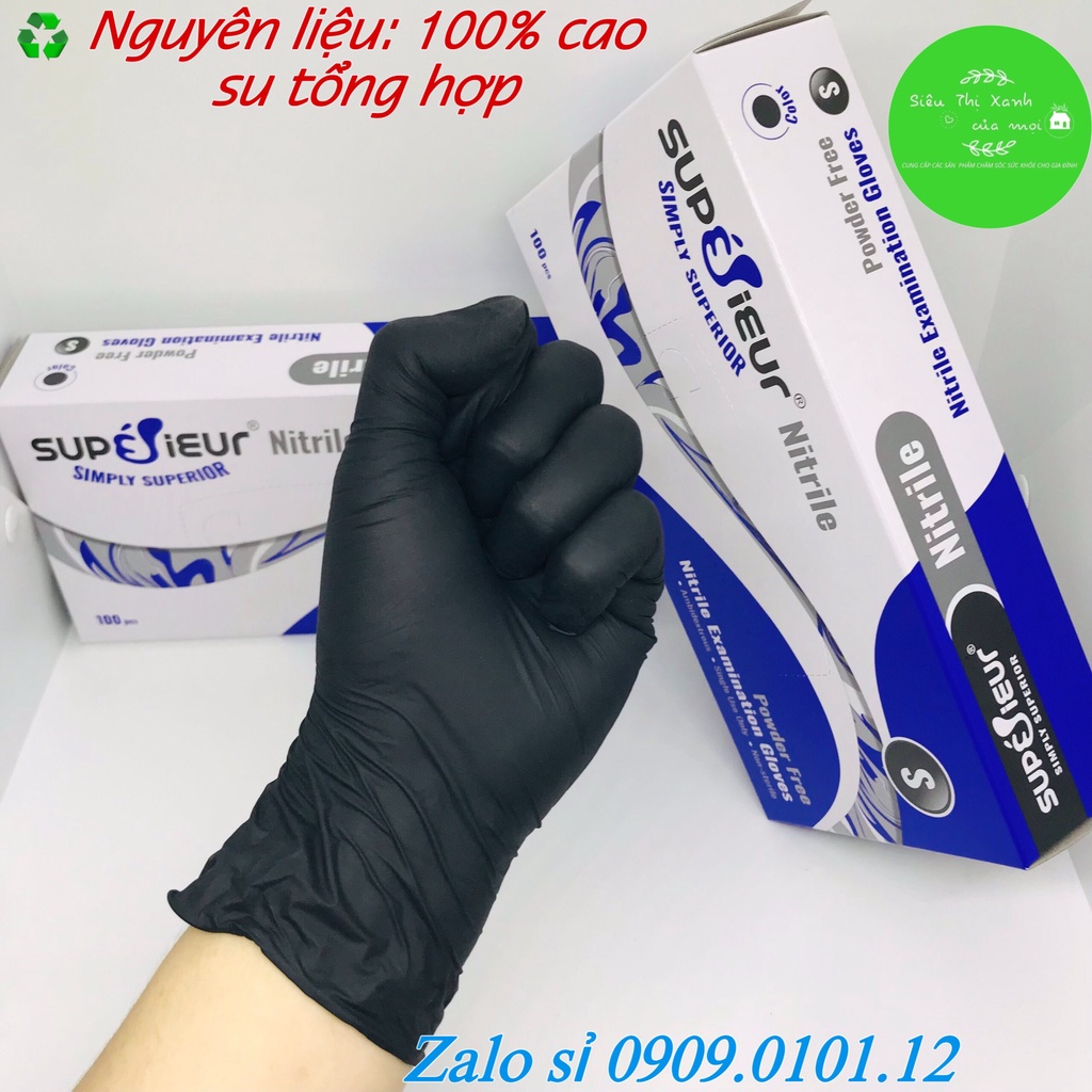 Bao tay y tế không bột Vglove chính hãng, găng tay cao su hộp 100 Cái