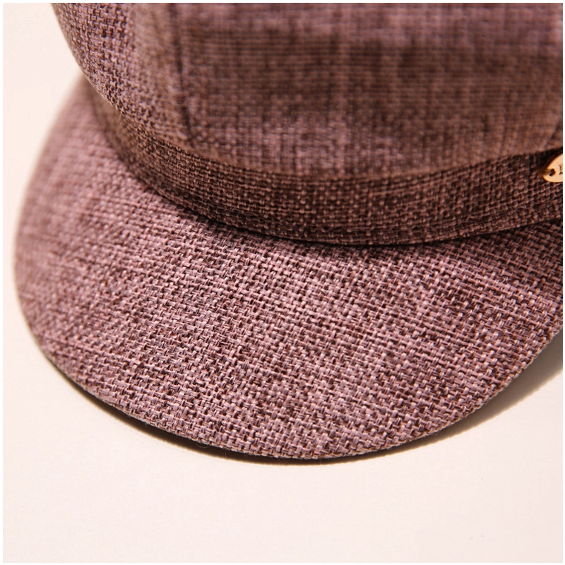 Nón Beret Cotton Linen Trơn Màu Thời Trang Dành Cho Nữ