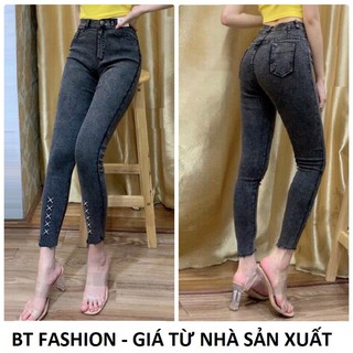 Quần Bò Nữ Kaki Thun Giả Jean Co Dãn Mạnh - BT Fashion (WASH) - Hình Thật, Video Thật JE01