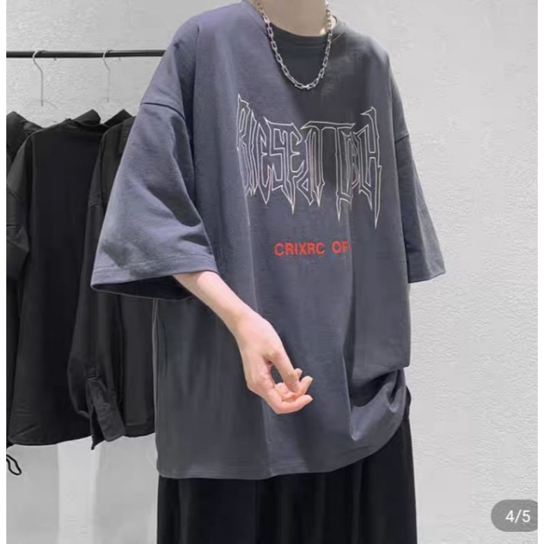 Áo thun tay lỡ nam nữ, áo phông unisex form rộng chất cotton mát mịn thấm hút mồ hôi in hình muc