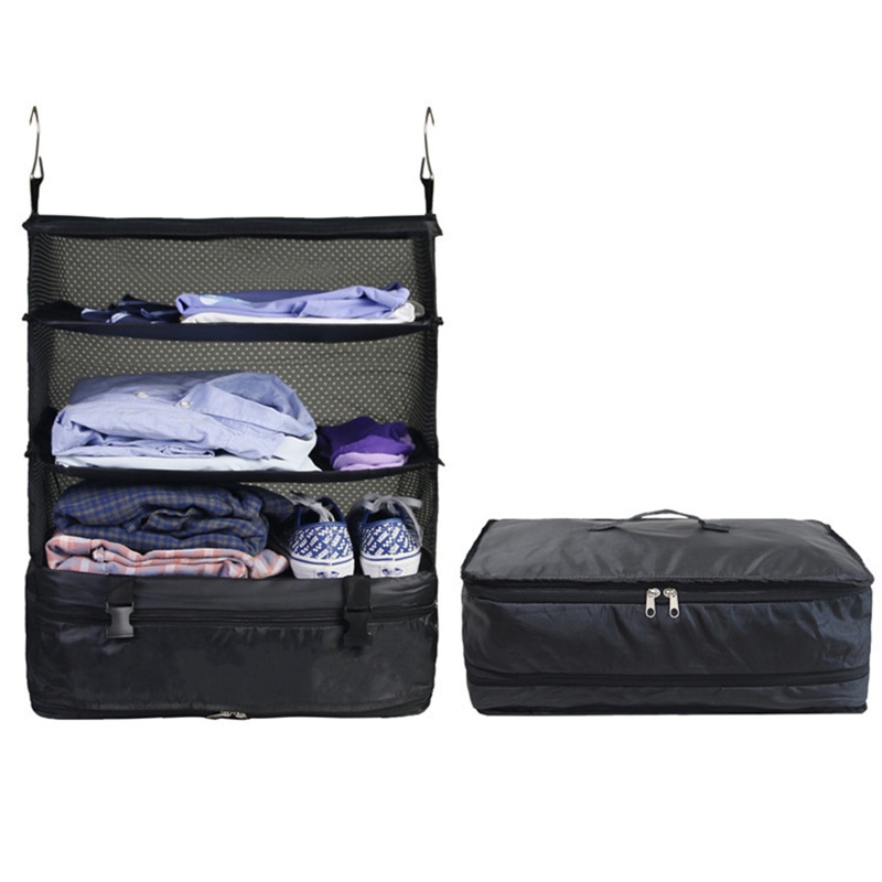 Túi Đựng Quần Áo Du Lịch 3 Lớp Có Móc Có Thể Gấp Lại Gọn Gàng