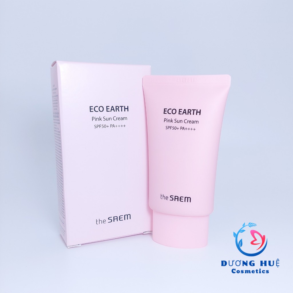 Kem chống nắng The Seam Eco Earth Power Pink Sun Cream Hàn Quốc 50g (Chính hãng)