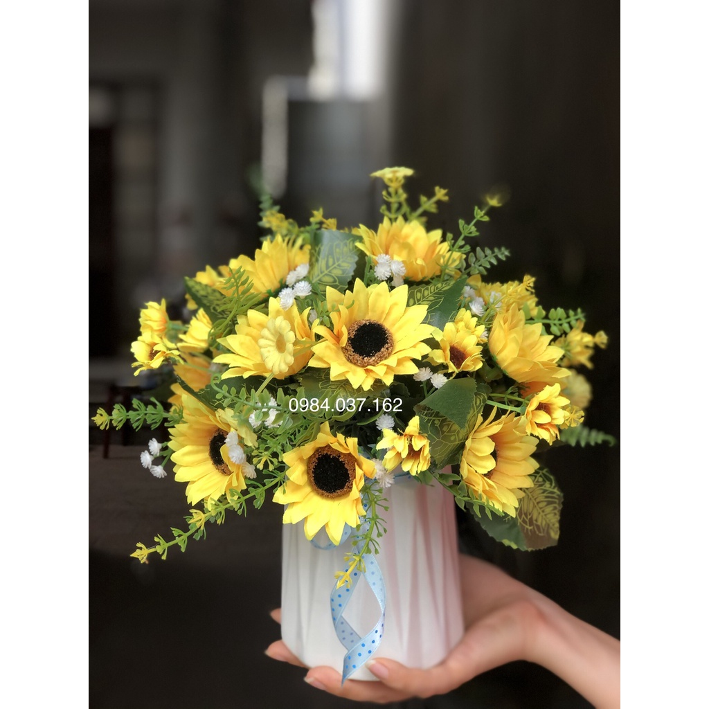 Bình Hoa Hướng Dương Giả Để Bàn - Bình Hoa Giả Trang Trí Nội Thất