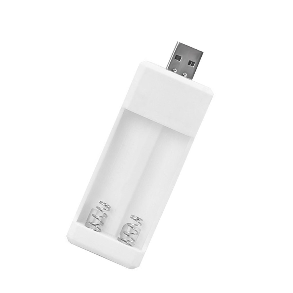 Bộ sạc pin 2 ngăn bằng nhựa sạc cho pin AA AAA bằng usb tiện lợi