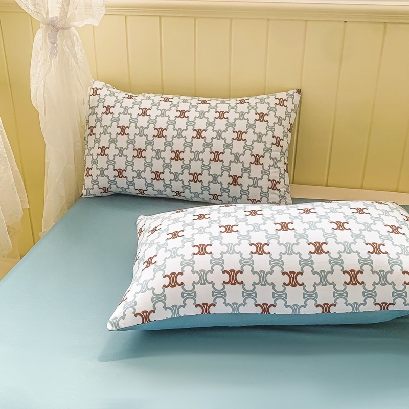 Bộ chăn ga cotton đũi họa tiết 5 món, mềm mịn chăn hè ga giường vỏ ôm vỏ gối