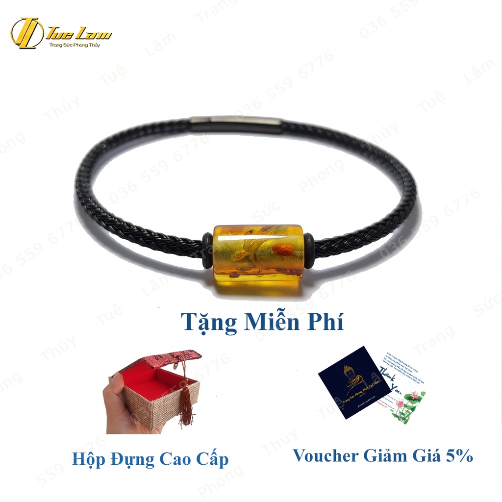 Vòng tay lu thống hô phách hoa tài lộc hanh thông, hợp mệnh, may mắn  - Tuệ Lâm