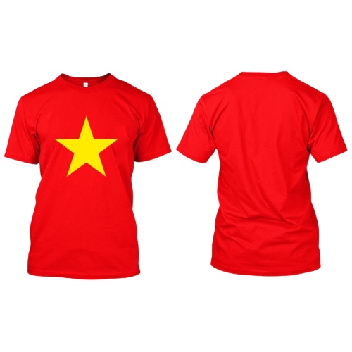 Áo thun cờ đỏ sao vàng Việt Nam chất cotton dày mịn co giãn 4 chiều in decal nhiệt đủ size- Tâm An Sports