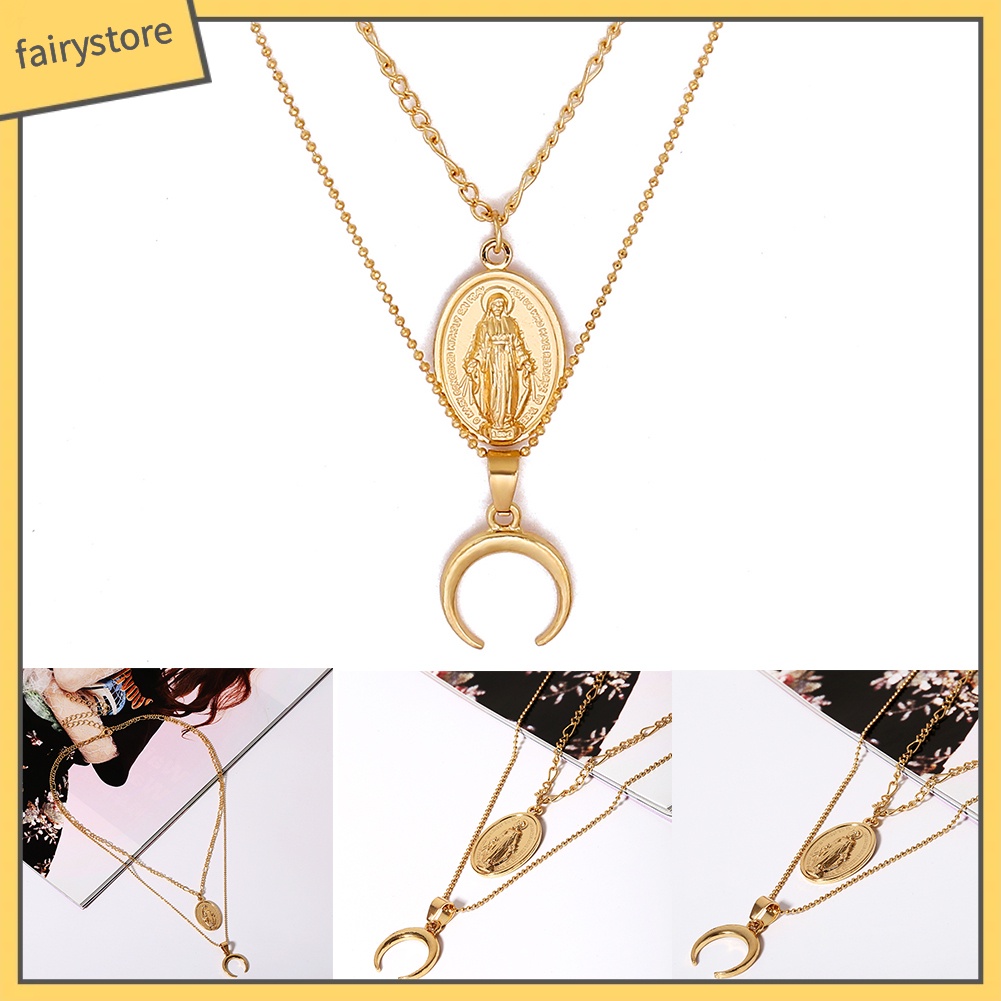 Dây chuyền nữ hai tầng chất liệu hợp kim