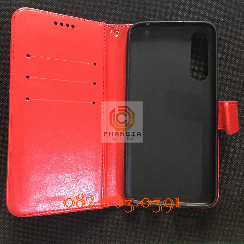 Bao da Vsmart Live chất da siêu đẹp, có nắp gập ngăn đựng thẻ