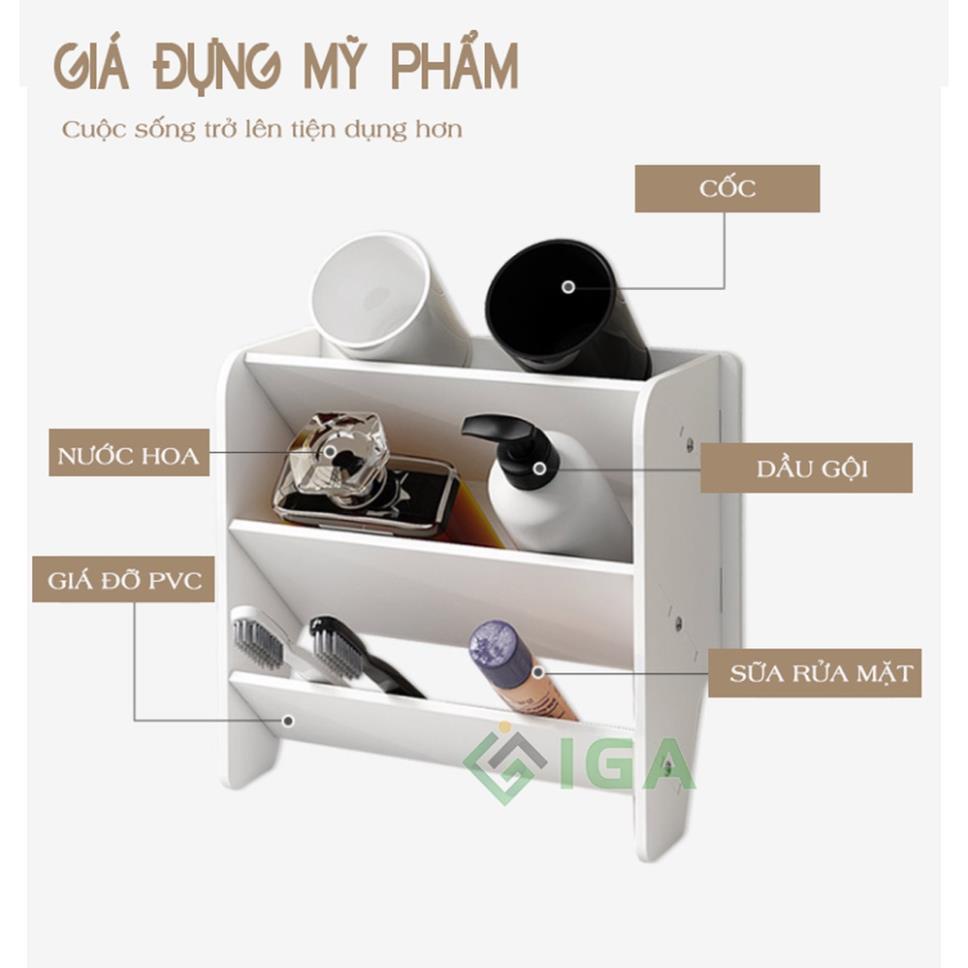 Kệ, giá đựng mỹ phẩm tiện lợi để nhà tắm bàn trang điểm - ig394