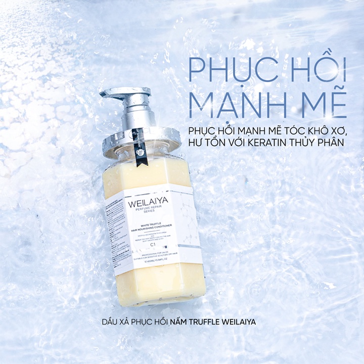 Dầu gội Weilaiya nấm Truffle, Dầu gội phục hồi Weilaiya Mit Beauty tóc suôn mượt sạch gàu sạch dầu hương thơm sang trọng