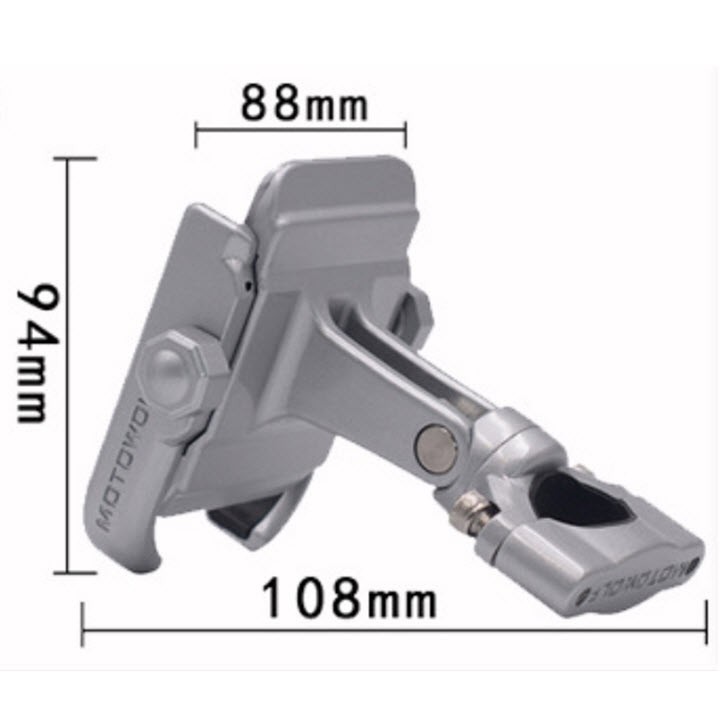 GIÁ ĐỠ ĐIỆN THOẠI CNC GẮN GHIDONG hoặc CHÂN GƯƠNG XE MÁY MOTOWOLF
