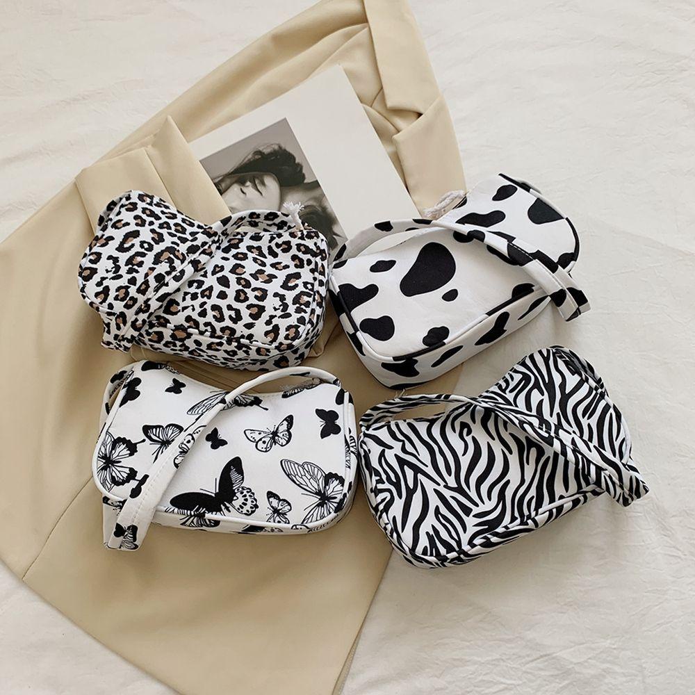 IVORY Túi Xách Kẹp Nách Cỡ Lớn In Họa Tiết Động Vật Phong Cách Pháp Cổ Điển Thời Trang Cho Nữ